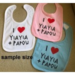 I LOVE Yiayia and Papou - Greek Feeding Bib 